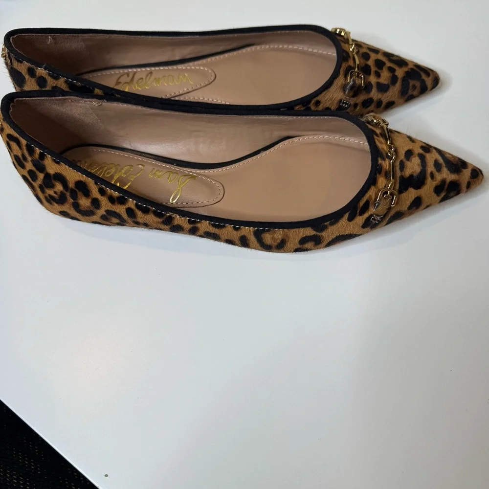 Sam Edelman Nori Flat size 6 Color Tan/Black Leopard Print NWOT - Picture 3 of 10